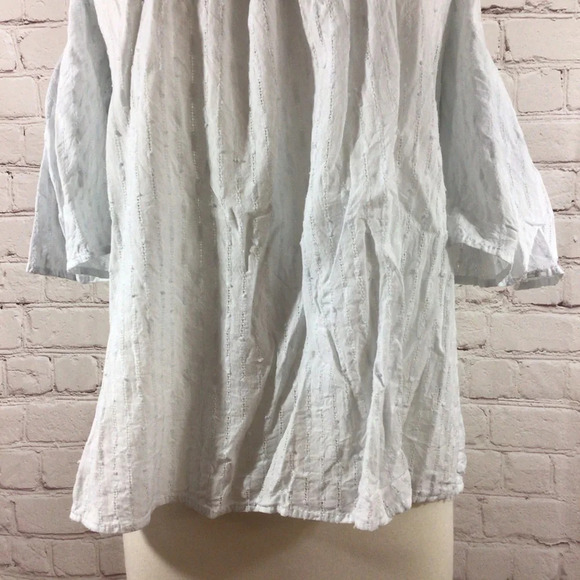 Anthropologie White Off Shoulder Removable Strap Cotton Top -Size Medium - Picture 3 of 12